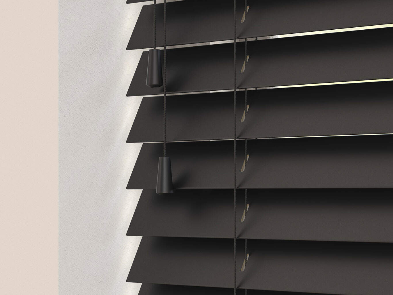 Made to measure 50mm venetian blinds in carbon