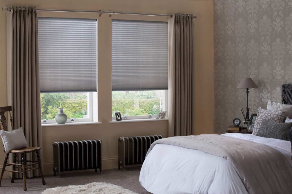Pleated Blinds in Bedroom