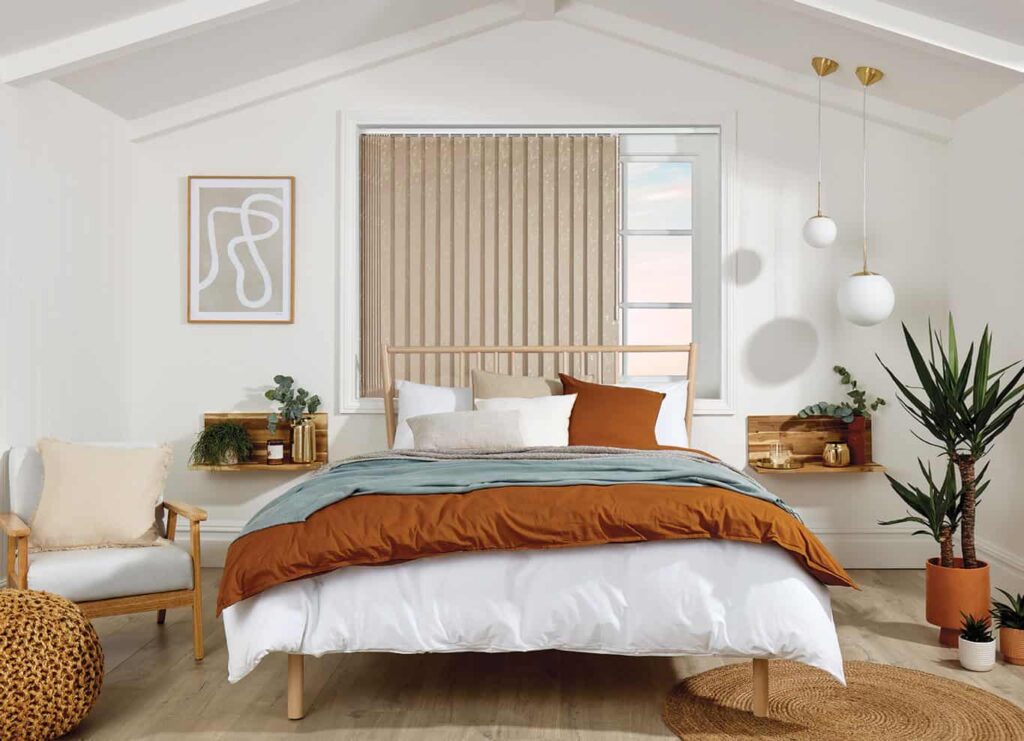 Bedroom Vertical Blinds for light control