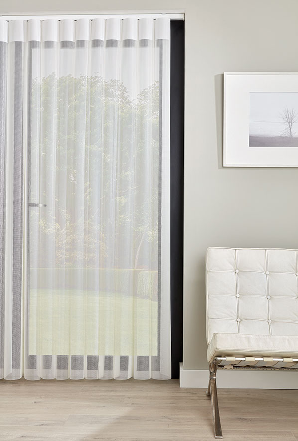 Allusion Blinds open sheer mode on bifold door